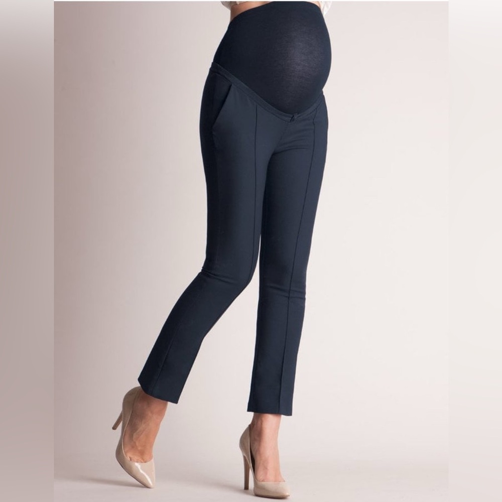 Seraphine Maternity Navy Blue Office Pants Size 10